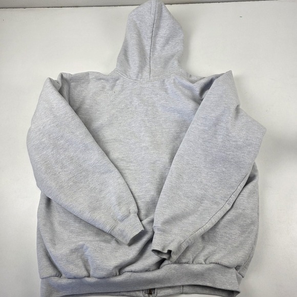 Carhartt Hoodie Mens XLT Gray Full Zip Thermal Lined Fleece Sweatshirt K129 - Picture 12 of 16